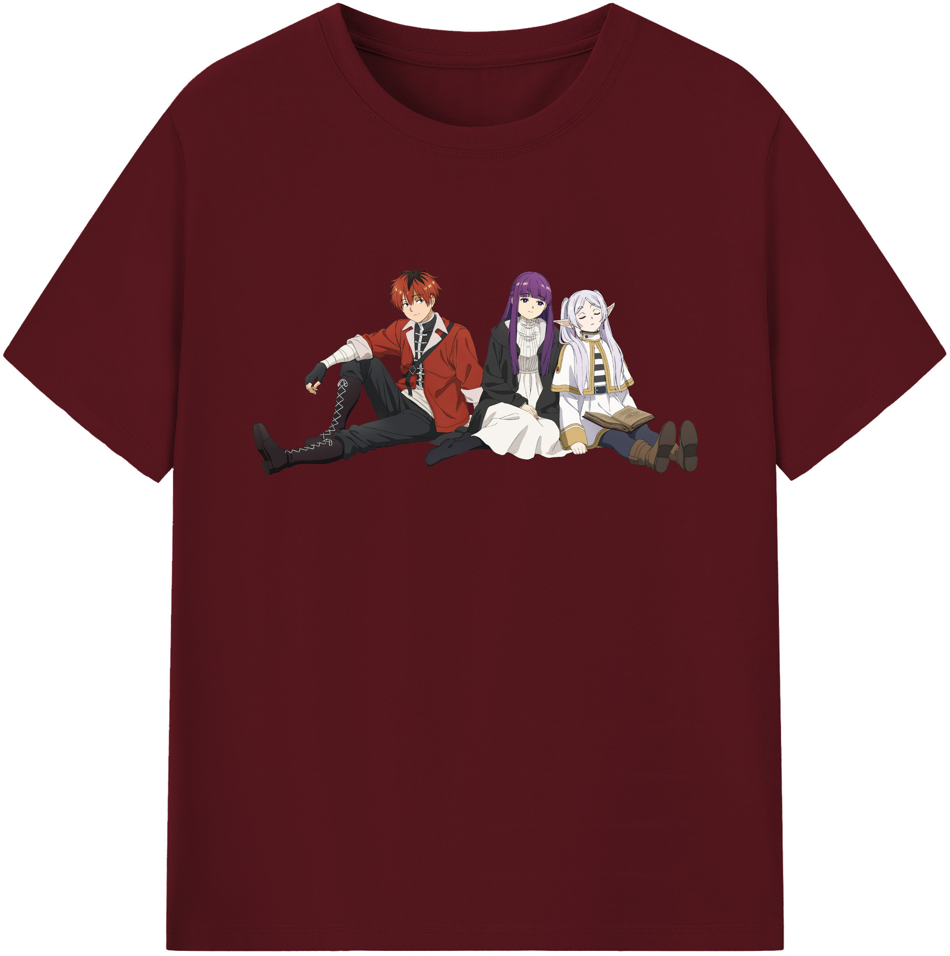 （画像用） 葬送のフリーレン Frieren 綿100％半袖Tシャツ（フロントプリント）